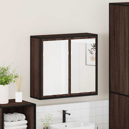 Armoire à miroir de salle de bain chêne marron bois ingénierie