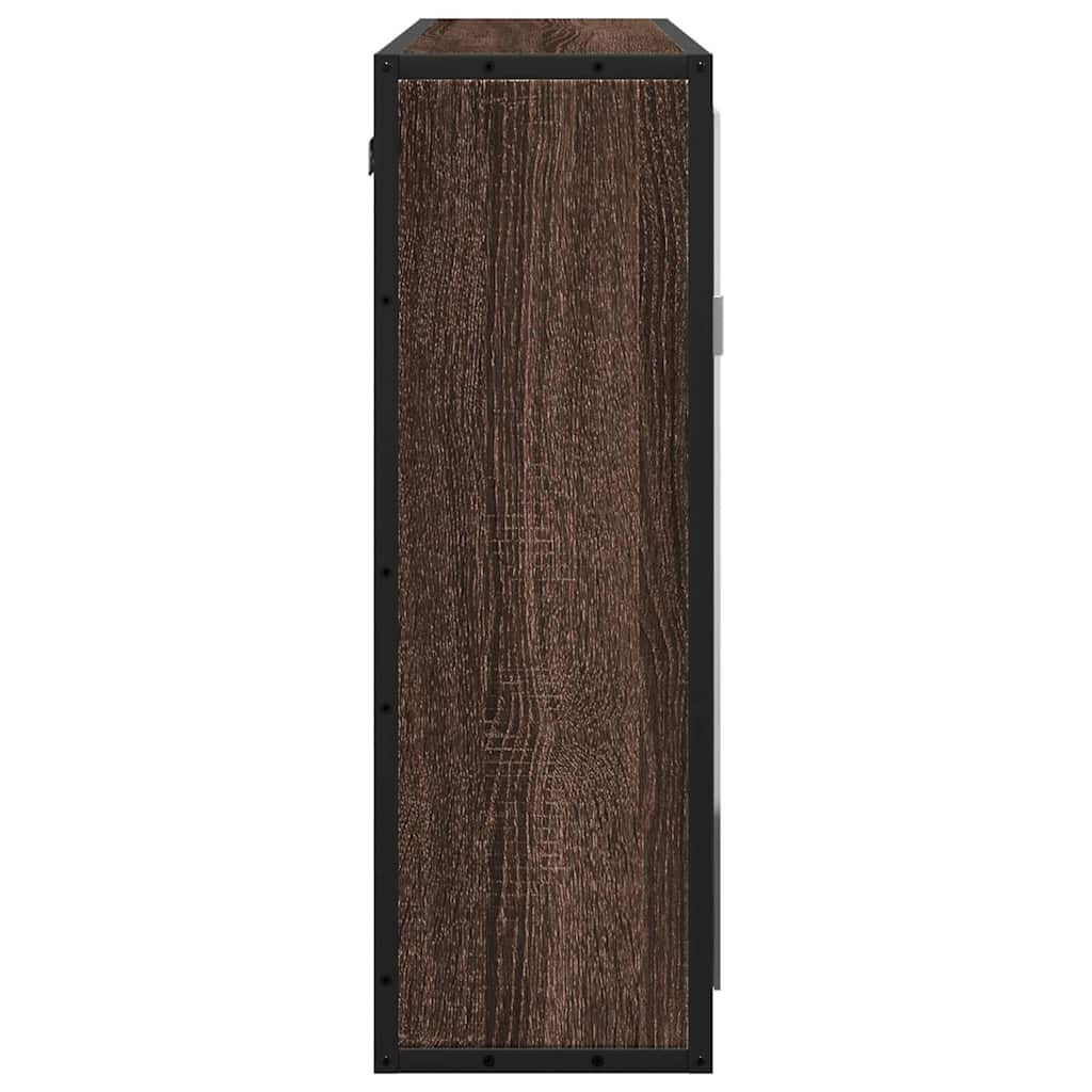 Armoire à miroir de salle de bain chêne marron bois ingénierie