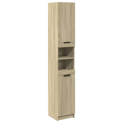 Armoire salle de bain chêne sonoma 32x34x188,5 cm