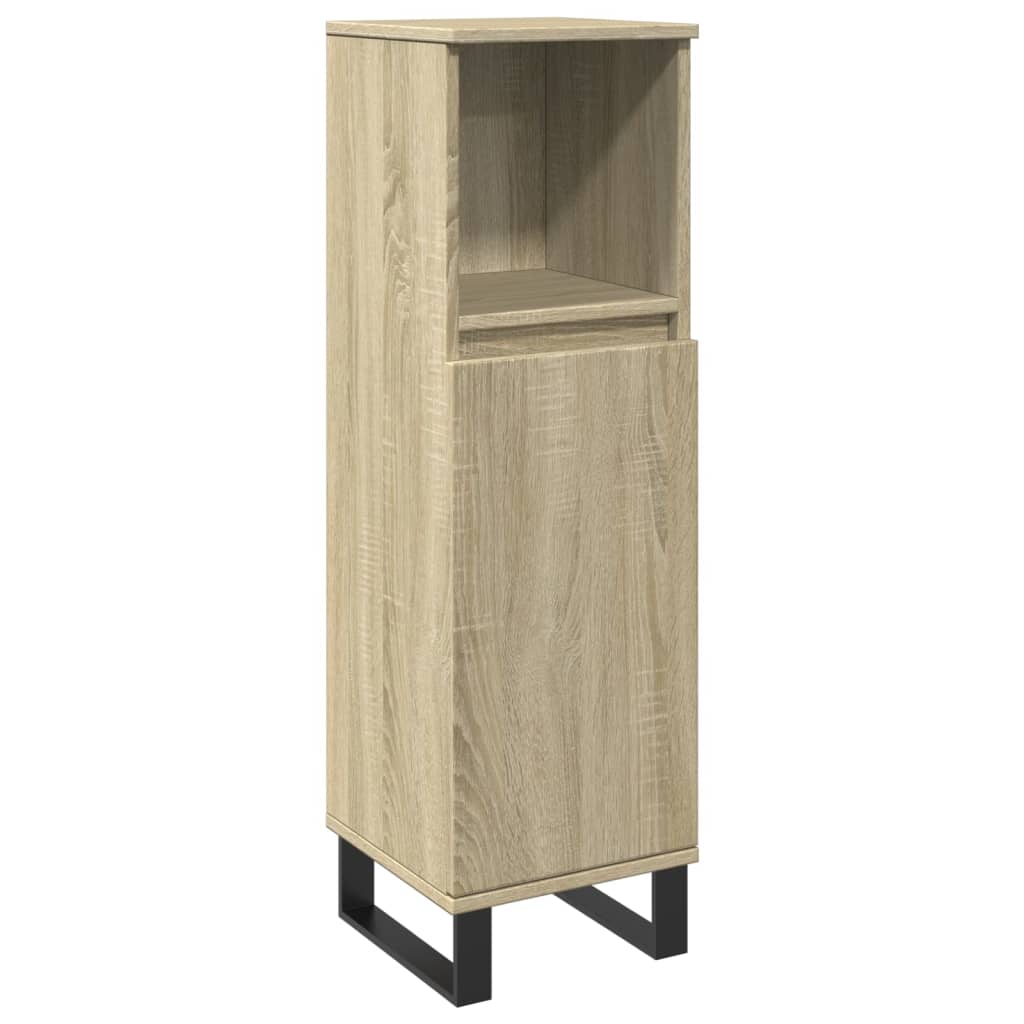 Armoire salle de bain chêne sonoma 30x30x100 cm