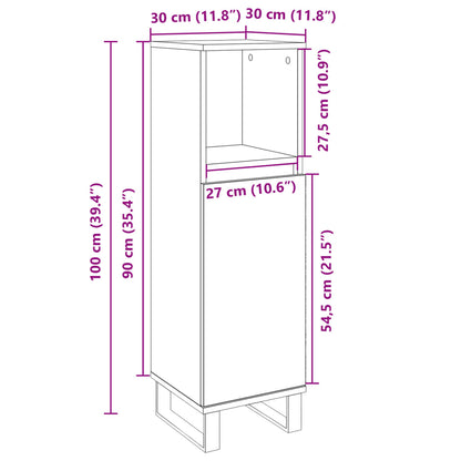 Armoire salle de bain chêne sonoma 30x30x100 cm