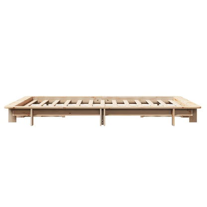 Cadre de lit sans matelas 150x200 cm bois de pin massif