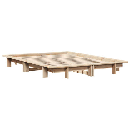 Cadre de lit sans matelas 150x200 cm bois de pin massif