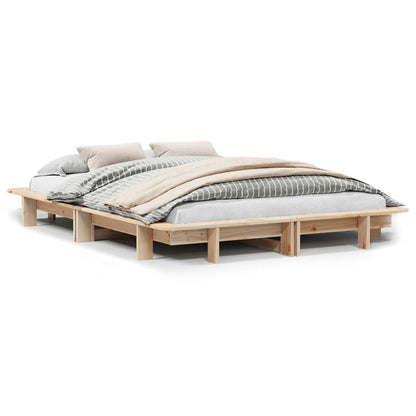 Cadre de lit sans matelas 140x200 cm bois massif de pin