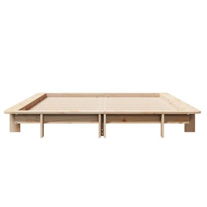 Cadre de lit sans matelas 140x200 cm bois massif de pin