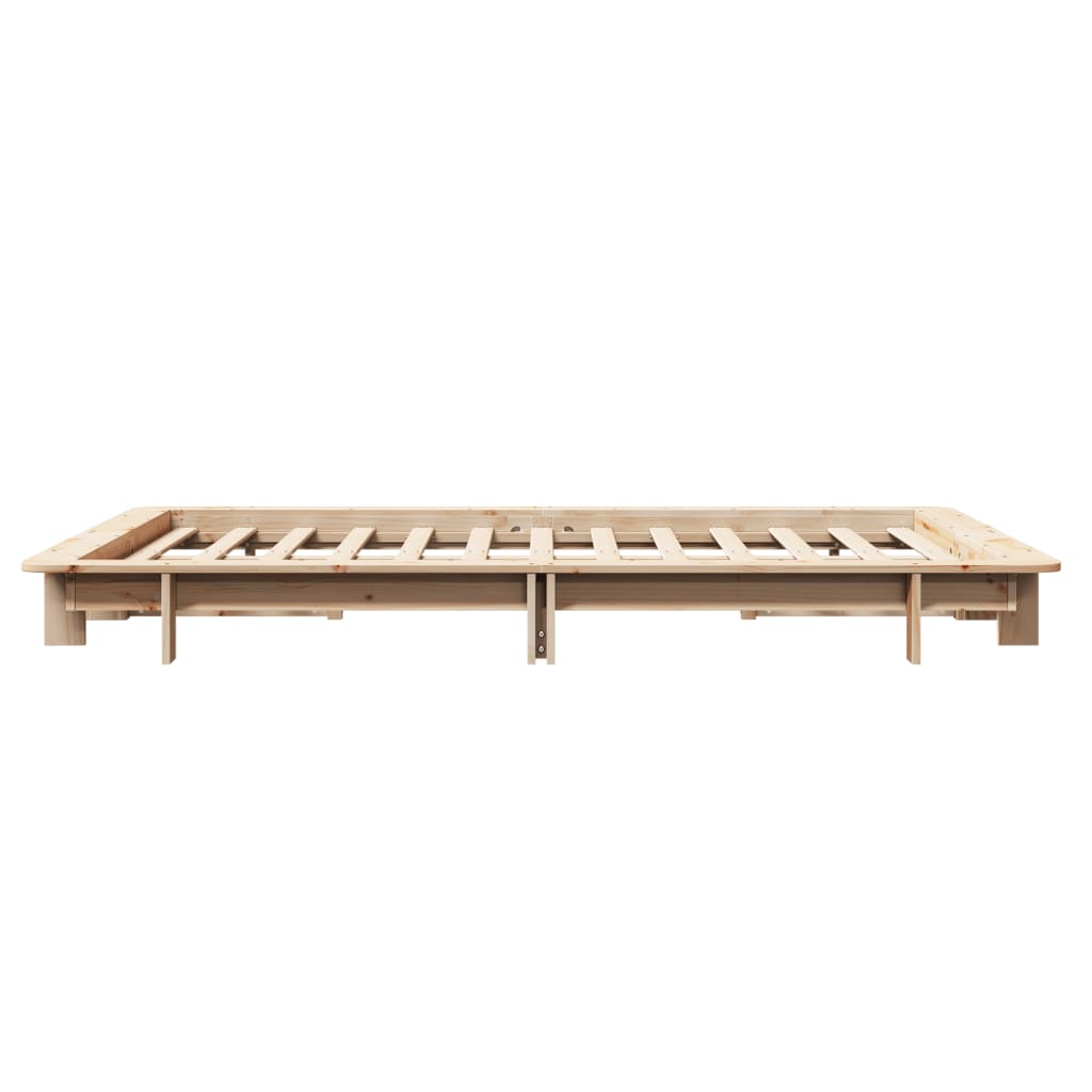 Cadre de lit sans matelas 140x200 cm bois massif de pin