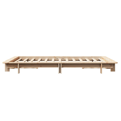 Cadre de lit sans matelas 140x200 cm bois massif de pin