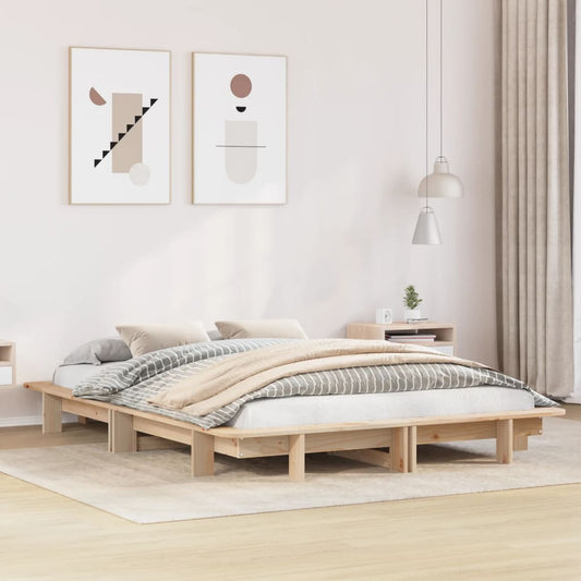 Cadre de lit sans matelas 140x200 cm bois massif de pin