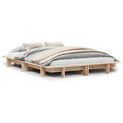 Cadre de lit sans matelas 120x200 cm bois de pin massif