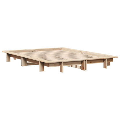 Cadre de lit sans matelas 120x200 cm bois de pin massif