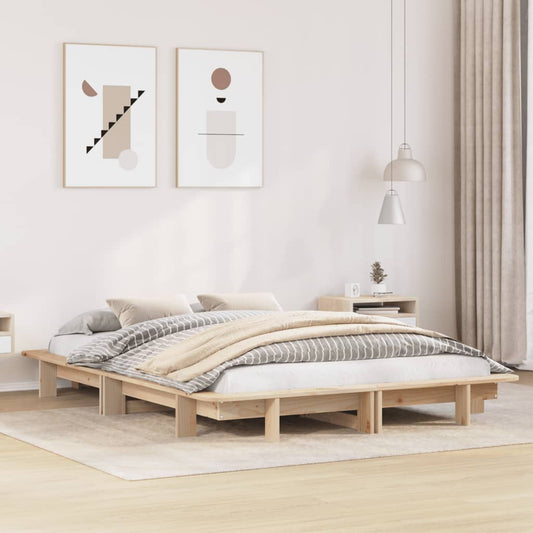 Cadre de lit sans matelas 120x200 cm bois de pin massif