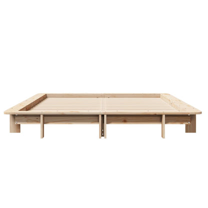 Cadre de lit sans matelas 135x190 cm bois de pin massif