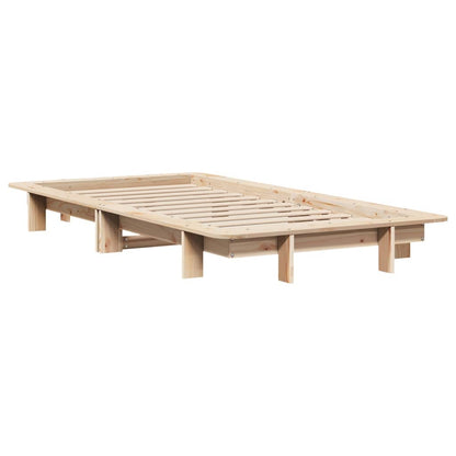 Cadre de lit sans matelas 75x190 cm bois de pin massif