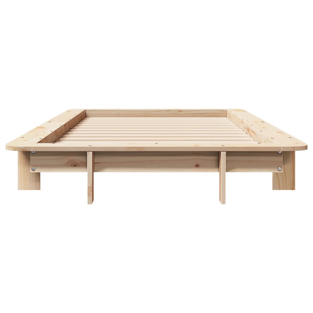 Cadre de lit sans matelas 75x190 cm bois de pin massif