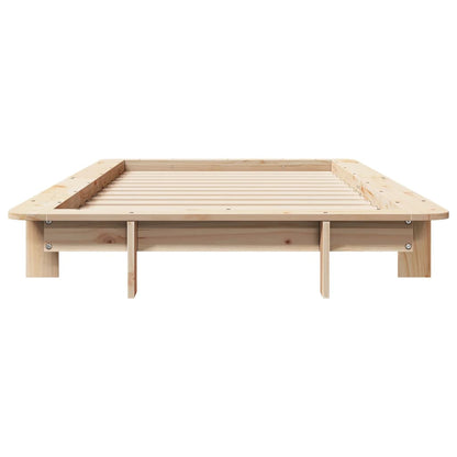 Cadre de lit sans matelas 75x190 cm bois de pin massif