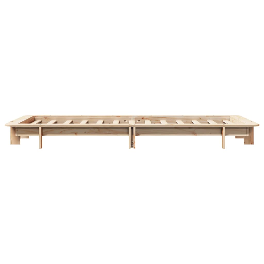 Cadre de lit sans matelas 75x190 cm bois de pin massif