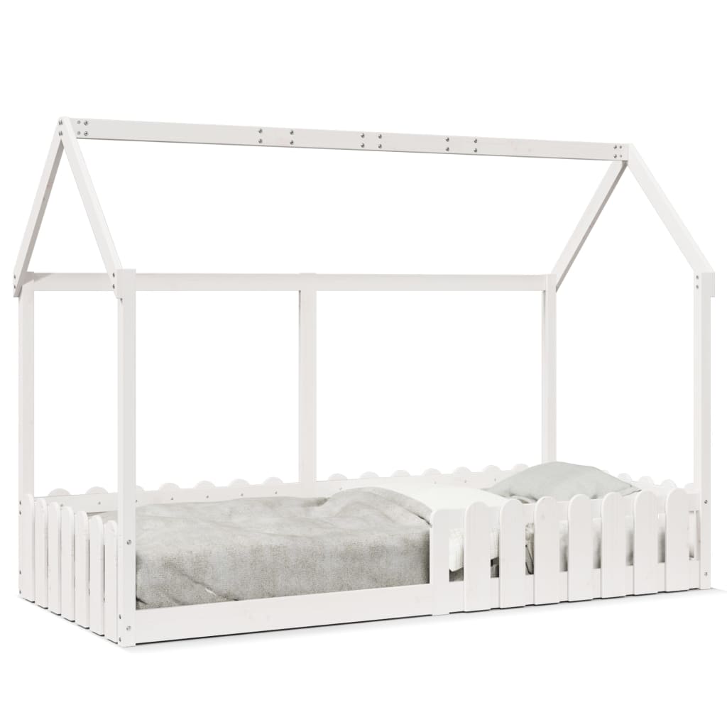 Cadre de lit d'enfants forme de maison sans matelas 90x200 cm