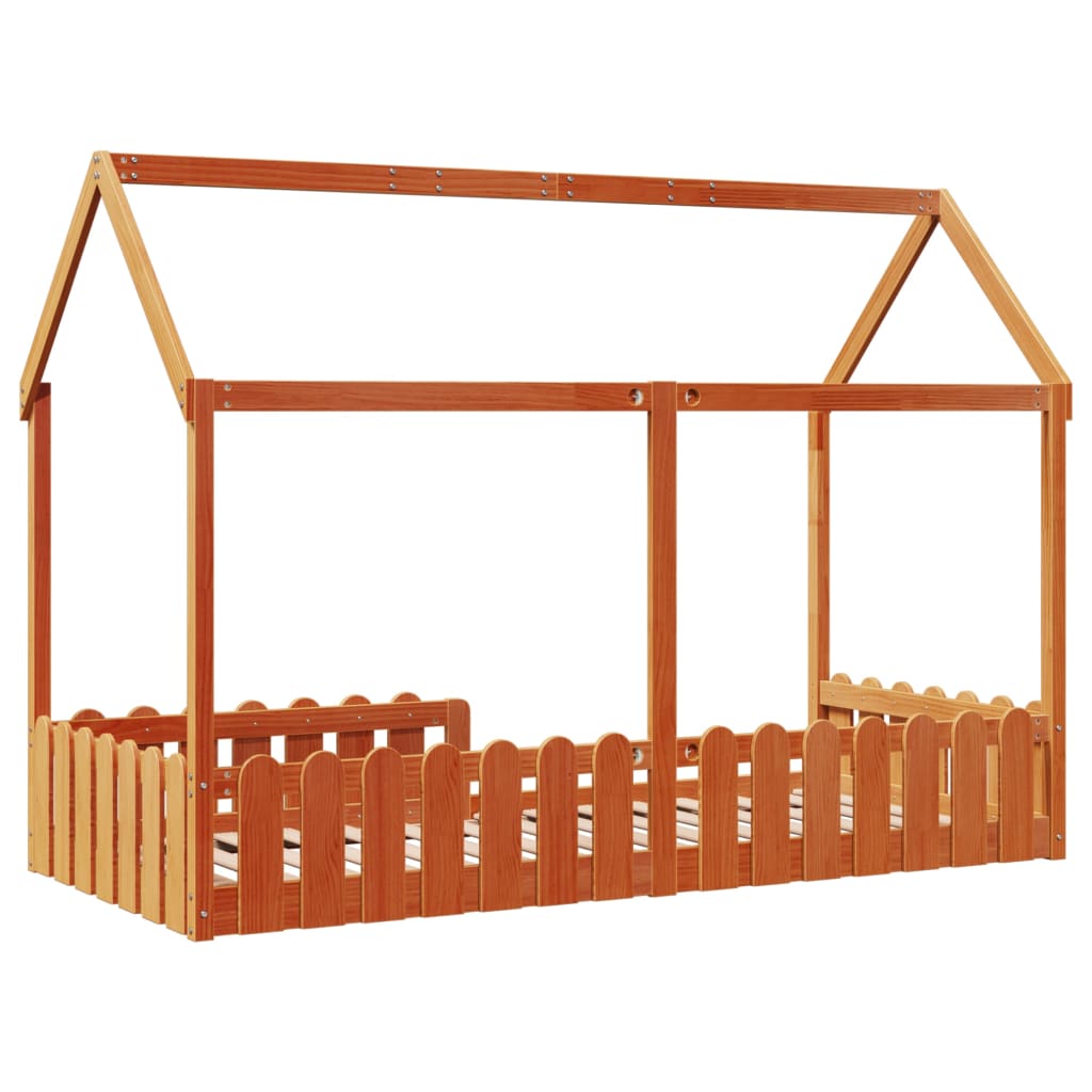 Cadre de lit d'enfants forme de maison sans matelas 90x200 cm