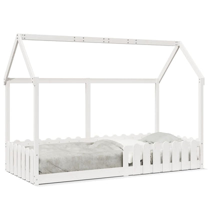 Cadre de lit d'enfants forme de maison sans matelas 90x190 cm