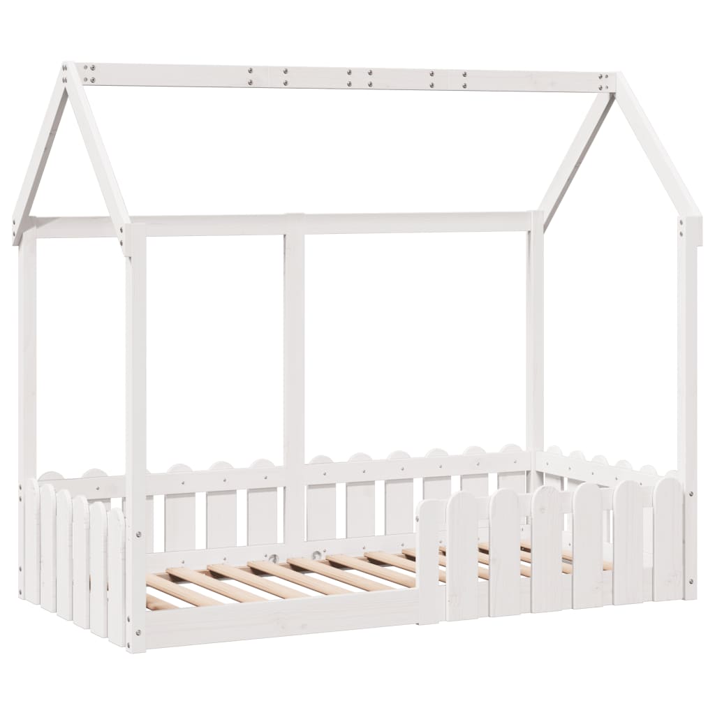 Cadre de lit d'enfants forme de maison sans matelas 80x160 cm