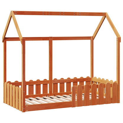 Cadre de lit d'enfants forme de maison sans matelas 80x160 cm