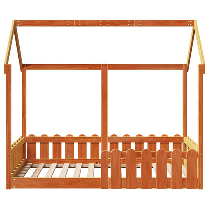 Cadre de lit d'enfants forme de maison sans matelas 80x160 cm