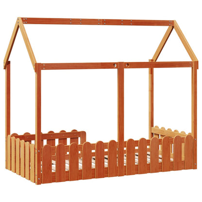 Cadre de lit d'enfants forme de maison sans matelas 80x160 cm