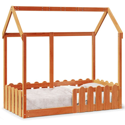 Cadre de lit d'enfants forme de maison sans matelas 70x140 cm