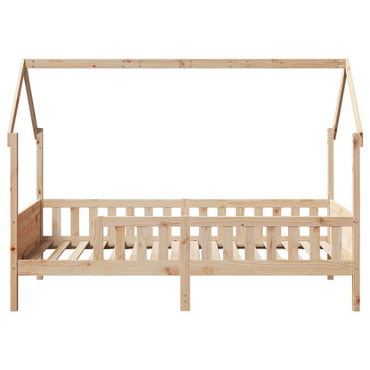 Cadre de lit d'enfants forme de maison sans matelas pin