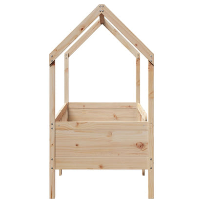 Cadre de lit d'enfants forme de maison sans matelas pin