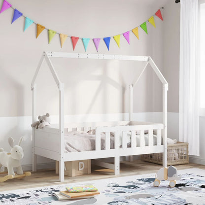 Cadre de lit d'enfants forme de maison sans matelas pin