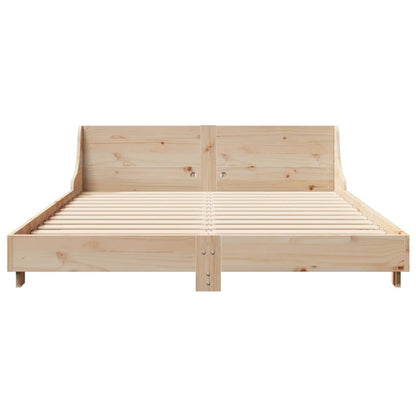 Cadre de lit sans matelas 160x200 cm bois massif de pin