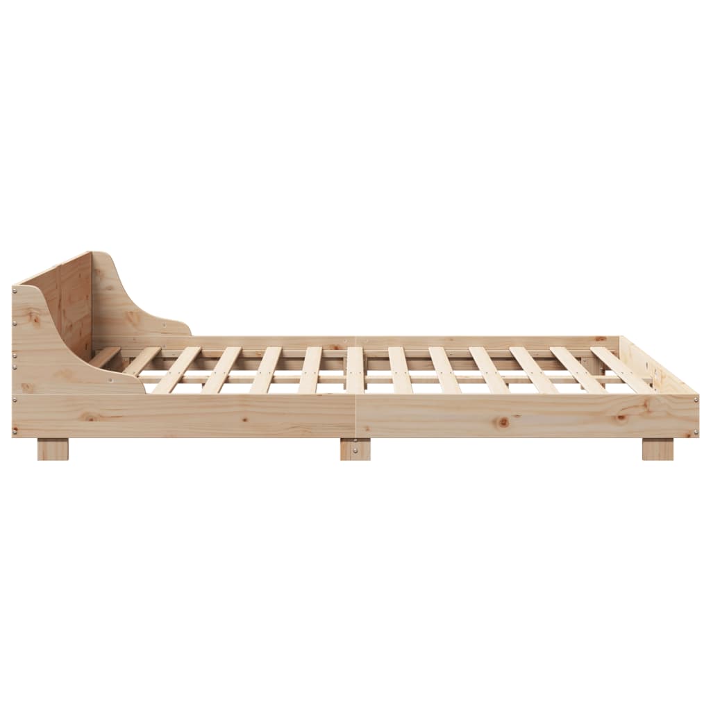 Cadre de lit sans matelas 160x200 cm bois massif de pin