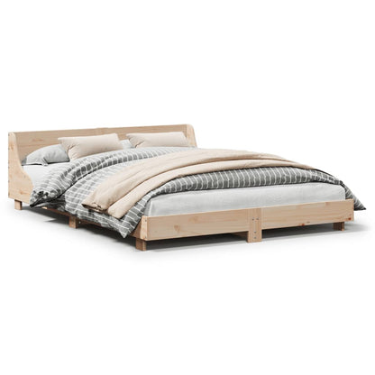 Cadre de lit sans matelas 150x200 cm bois de pin massif