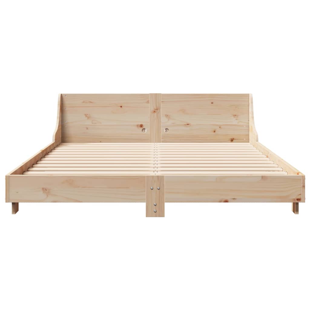 Cadre de lit sans matelas 150x200 cm bois de pin massif