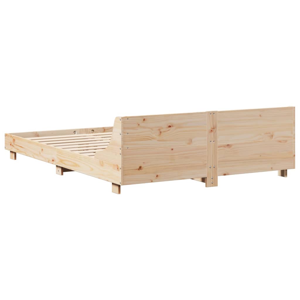 Cadre de lit sans matelas 150x200 cm bois de pin massif