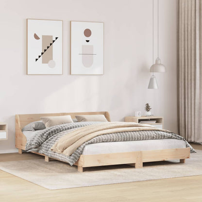 Cadre de lit sans matelas 150x200 cm bois de pin massif