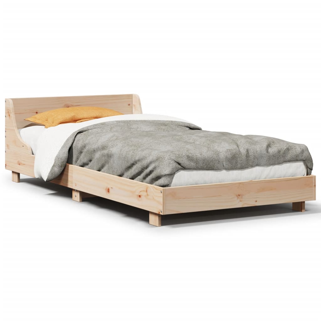 Cadre de lit sans matelas 100x200 cm bois massif de pin