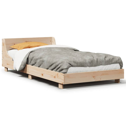 Cadre de lit sans matelas 90x200 cm bois de pin massif