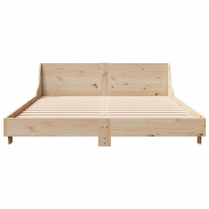 Cadre de lit sans matelas 140x190 cm bois de pin massif