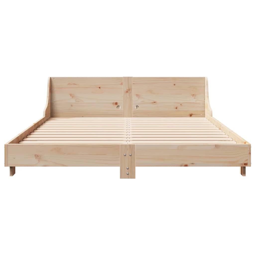 Cadre de lit sans matelas 135x190 cm bois de pin massif