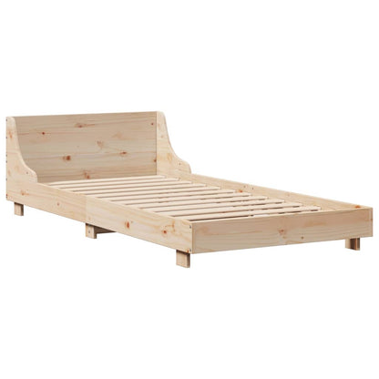 Cadre de lit sans matelas 75x190 cm bois de pin massif