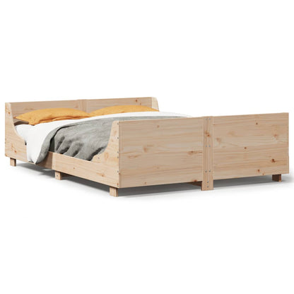 Cadre de lit sans matelas 120x200 cm bois de pin massif