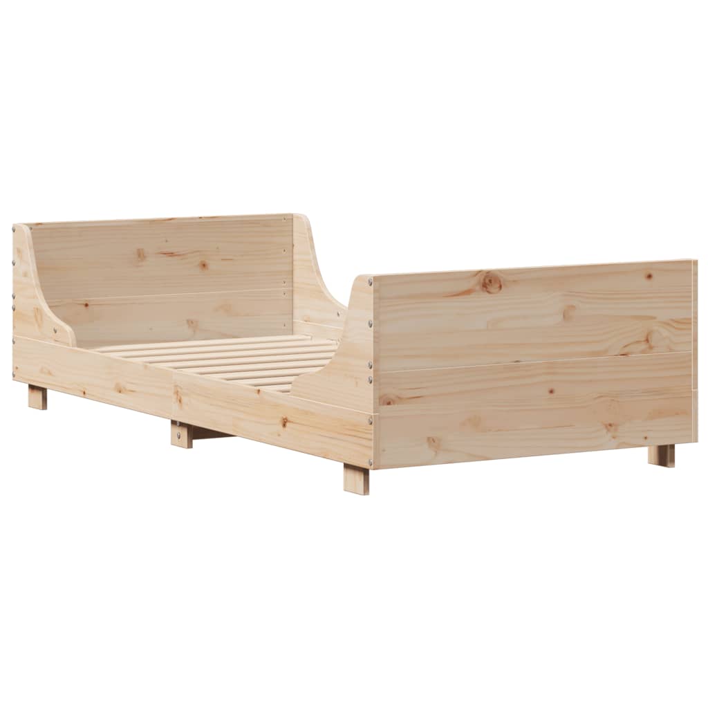 Cadre de lit sans matelas 90x200 cm bois de pin massif