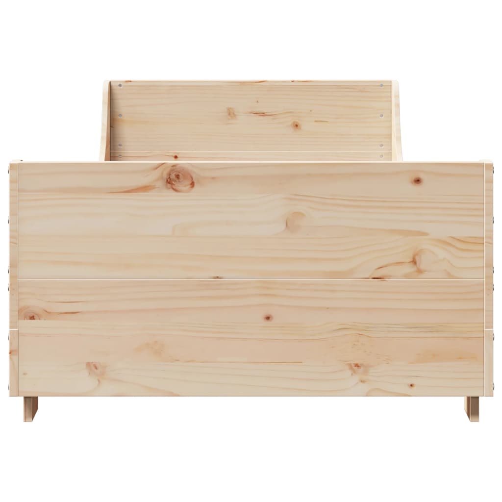 Cadre de lit sans matelas 90x200 cm bois de pin massif