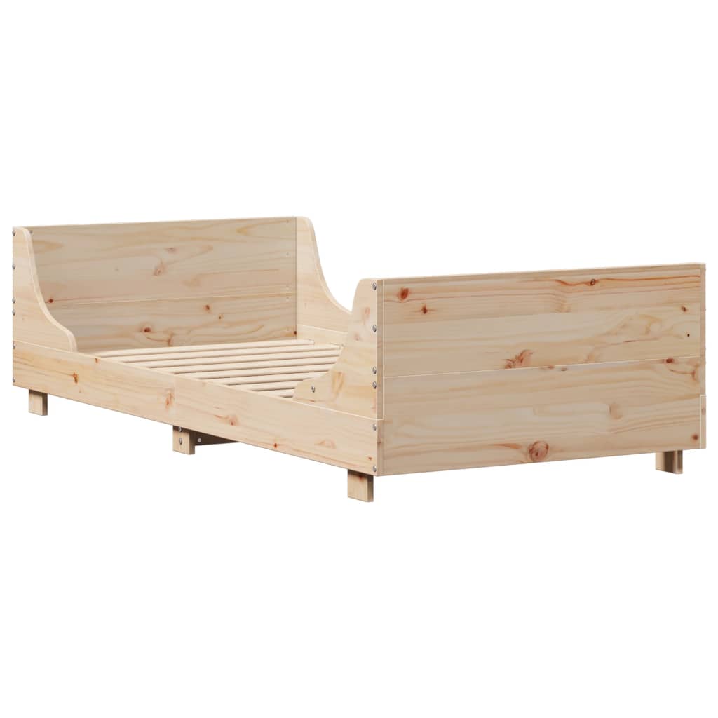 Cadre de lit sans matelas 90x200 cm bois de pin massif