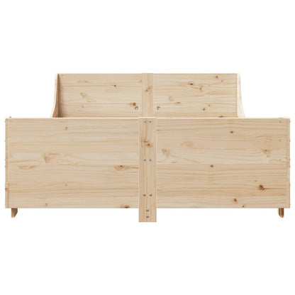 Cadre de lit sans matelas 120x190 cm bois de pin massif