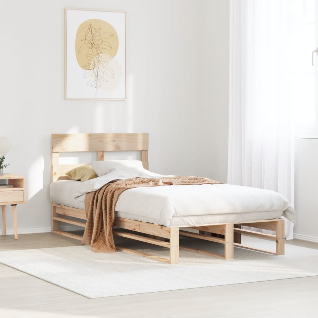 Cadre de lit sans matelas 90x200 cm bois de pin massif