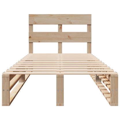 Cadre de lit sans matelas 75x190 cm bois de pin massif