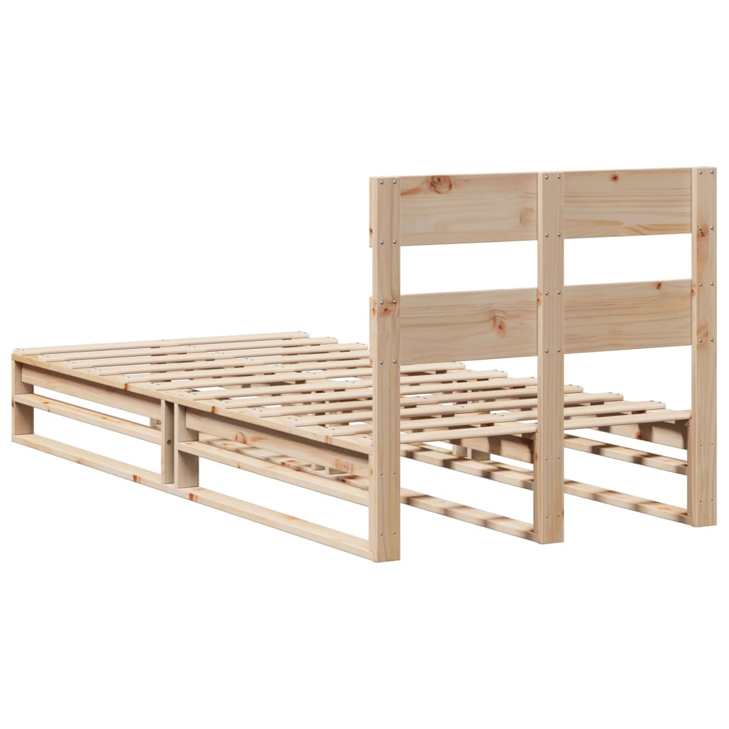 Cadre de lit sans matelas 75x190 cm bois de pin massif